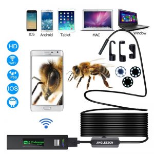 WIFI Endoscope Camera HD 1200P 1-10M Mini Waterproof Hard Wire Wireless 8mm 8 LED Borescope Camera For Android PC IOS Endoscope