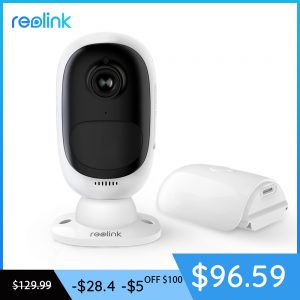 Reolink Argus 2 WiFi Camera Rechargeable Battery Powered 1080P Full HD Outdoor Indoor Security IP Cam 130 Wide View Angle