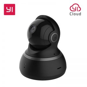 YI Dome Camera 1080P Pan/Tilt/Zoom Wireless IP Security Surveillance System Complete 360 Degree Coverage Night Vision Black
