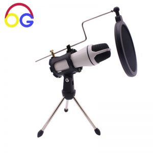 OGV Mini Handheld  Built-in Battery Microphone With Mini Stand Recording Song Equipment for Computer Mobile Phone Network