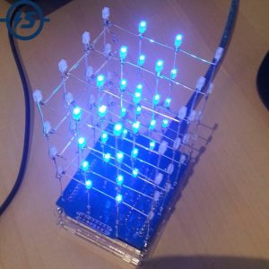 4X4X4 Blue LED Light Cube Kit 3D LED DIY Kit Electronic Suite for Arduino Smart Electronics Led Cube Kit DIY Electronic