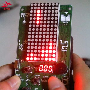 Electronic DIY Kit 8x16 Dot matrix game machine for Tetris/Snake/Shot/RacingDot Matrix Game Diy Kit Electronic