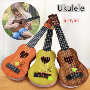 39cm/44cm Mini Ukulele Simulation Guitar Kids Musical Instruments Toy Music Education Development Kids Birthday Christmas Gift