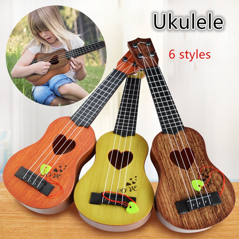 39cm/44cm Mini Ukulele Simulation Guitar Kids Musical Instruments Toy Music Education Development Kids Birthday Christmas Gift