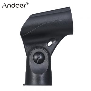 M-7 Plastic Wireless Microphone Mic Clip Holder for All 22mm Diameter Handheld Transmitters Microphones Adjustable Tilting Angle