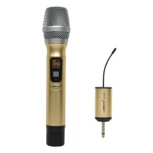 1 Way Metal Handheld Transmitter Wireless Microphone Outdoor Portable Wireless Mic Camera Microphone Party Karaoke Microphone