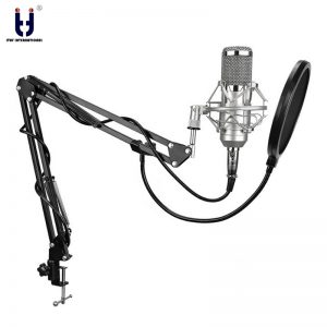 Ituf Professional Condenser Microphone for computer bm 800 Audio Studio Vocal Recording Mic KTV Karaoke + Microphone stand + USB