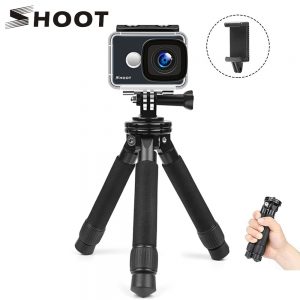 SHOOT Lightweight Alluminum Tripod Tabletop Travel Stand Tripod for Gopro Hero 7 6 5 Canon Nikon Digital SLR DSLR Cam for Phone