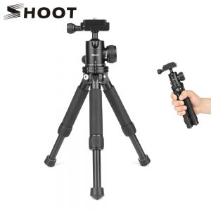 SHOOT Mini Portable Camera Tripod Adjustable Stable Tabletop Desktop Tripod for Canon Nikon Sony Go Pro 7 6 Stand With Ball Head