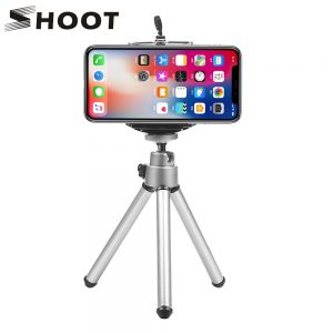 SHOOT Flexible Mini Aluminum Tripod for iPhone X 8 7 6S Xiaomi Samsung Huawei Cell phone Tripod Stand For Mobile Smartphone